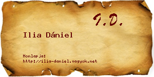 Ilia Dániel névjegykártya